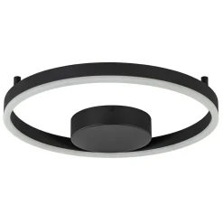 Moderne LED plafond/wandlamp ring zwart