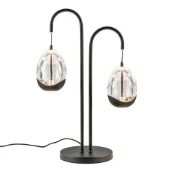 Moderne LED tafellamp egg glas met zwart