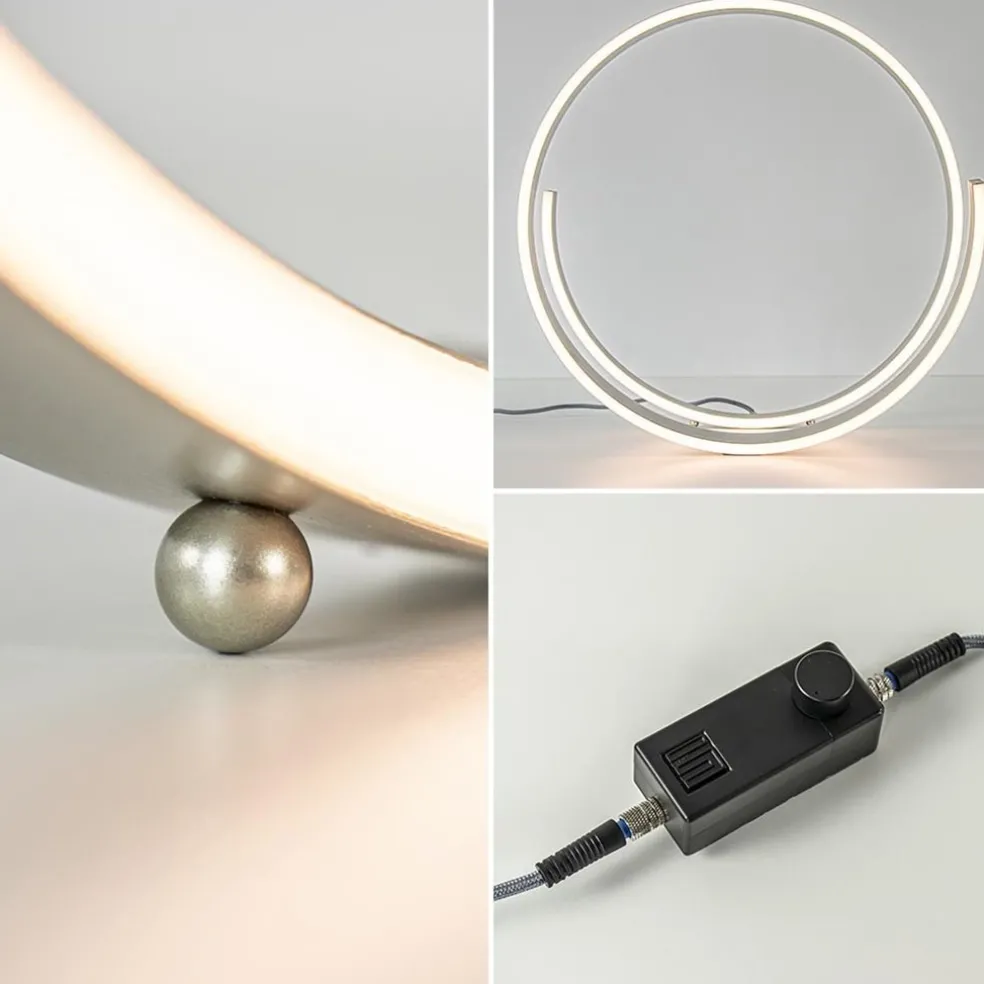 Moderne LED tafellamp nikkel met dim to warm functie