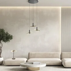 Moderne LED tafellamp zwart/goud dimbaar