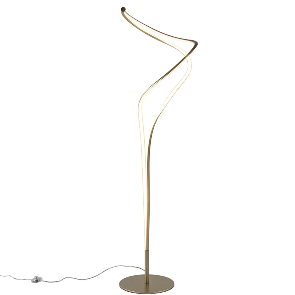 Moderne LED vloerlamp goud dimbaar