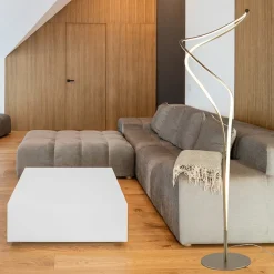 Moderne LED vloerlamp goud dimbaar