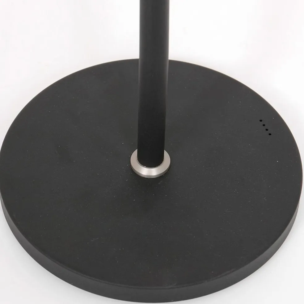 Moderne LED vloerlamp op accu zwart dimbaar