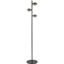 Moderne LED vloerlamp zwart/champagne dimbaar