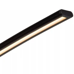 Moderne LED vloerlamp zwart met zwart marmer