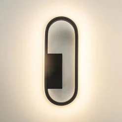Moderne LED wandlamp zwart