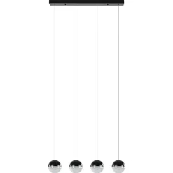 Moderne 4-lichts hanglamp met LED 3-standen dimbaar