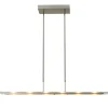 Moderne nikkel LED hanglamp met helder glas dimbaar