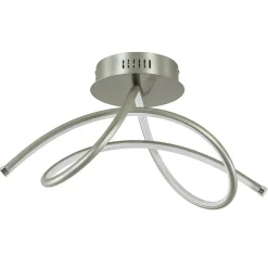 Moderne plafondlamp nikkel inclusief 3-standen dimbaar LED