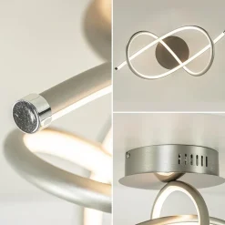 Moderne plafondlamp nikkel inclusief 3-standen dimbaar LED