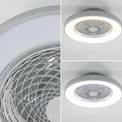 Moderne plafondventilator grijs met geintegreerd LED