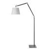 Moderne staande lamp staal met zwart
