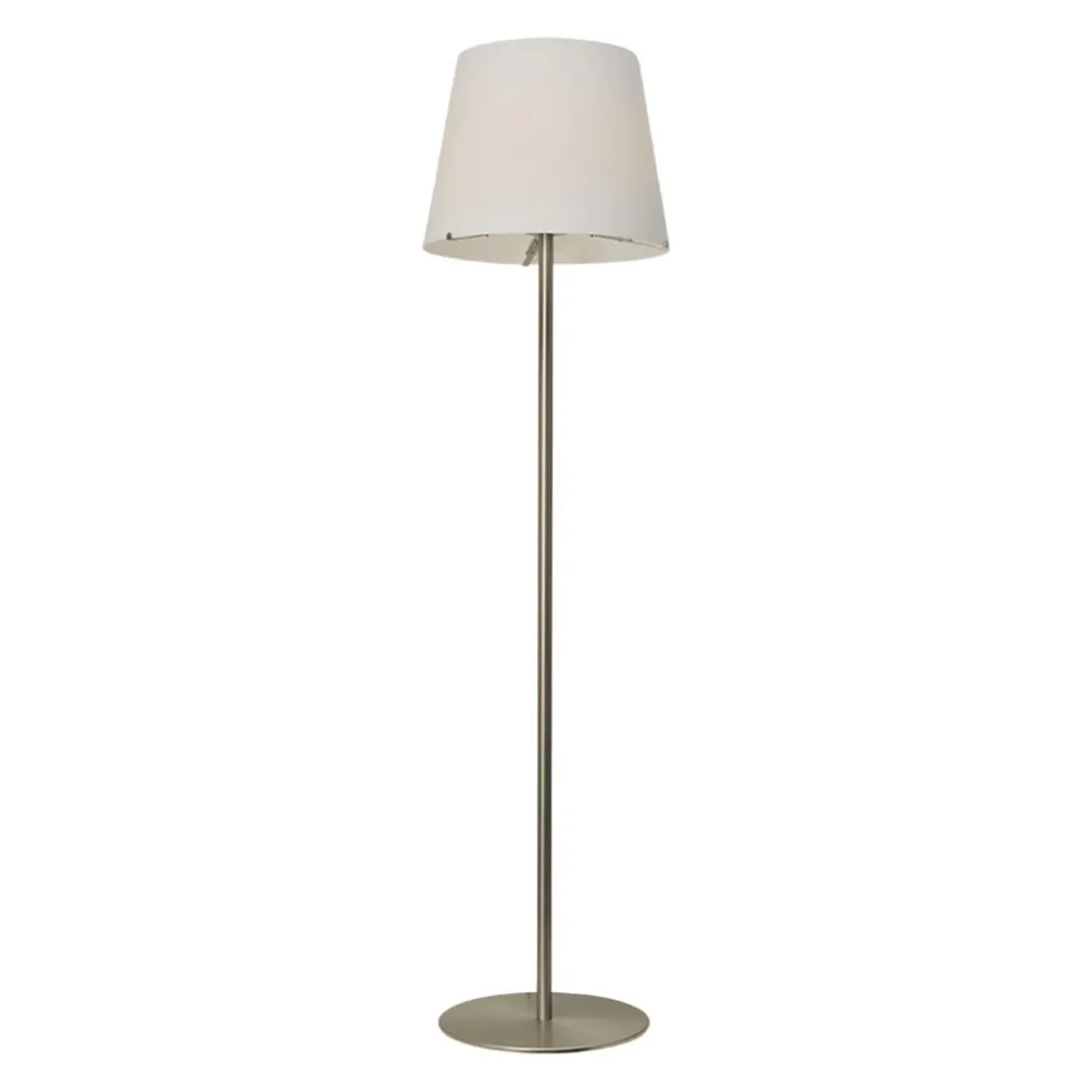 Moderne vloerlamp Calabro nikkel glas