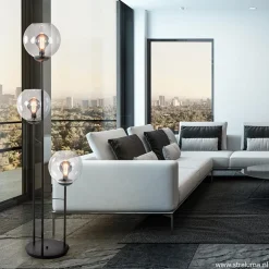 Moderne vloerlamp met glazen bollen