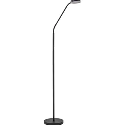 Moderne vloerlamp zwart met dimbaar LED