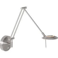 Moderne wandlamp staal met dimbaar LED