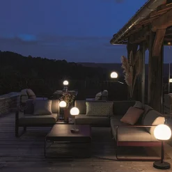 Oplaadbare buitenlamp tafel antraciet IP44