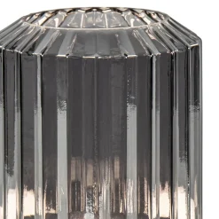 Oplaadbare LED tafellamp op batterij titanium/zwart