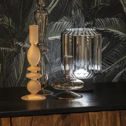 Oplaadbare LED tafellamp op batterij titanium/zwart