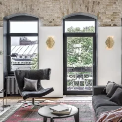 Oud zilveren wandlamp metaal excl snoer