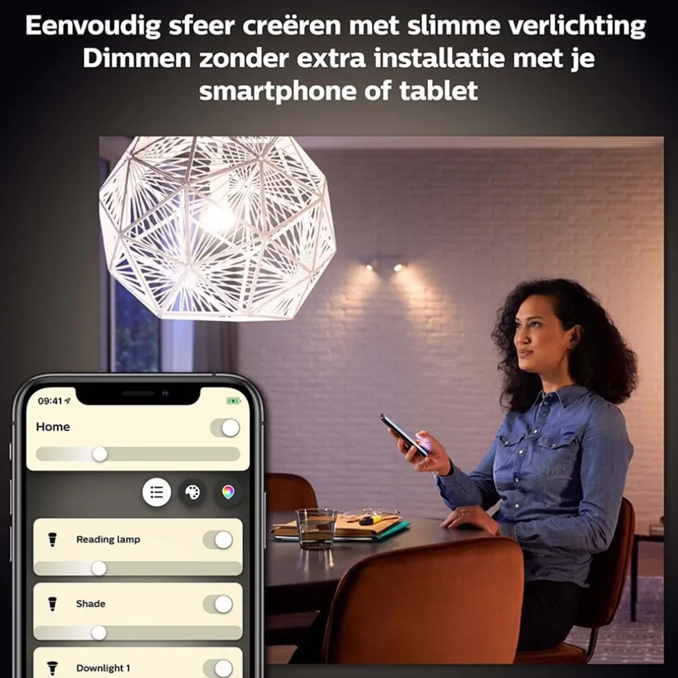 Philips Hue e14 kaars mat 2-pack 2700k