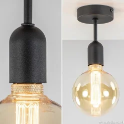 Plafondfitting basic zwart