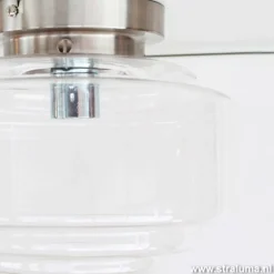 Plafondlamp Art Deco helder glas