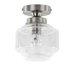 Plafondlamp Art Deco klein helder glas