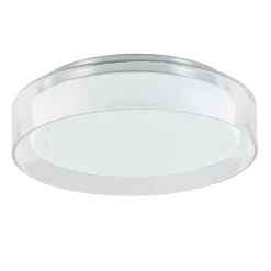 Plafondlamp chroom/clear IP44 3-step dim