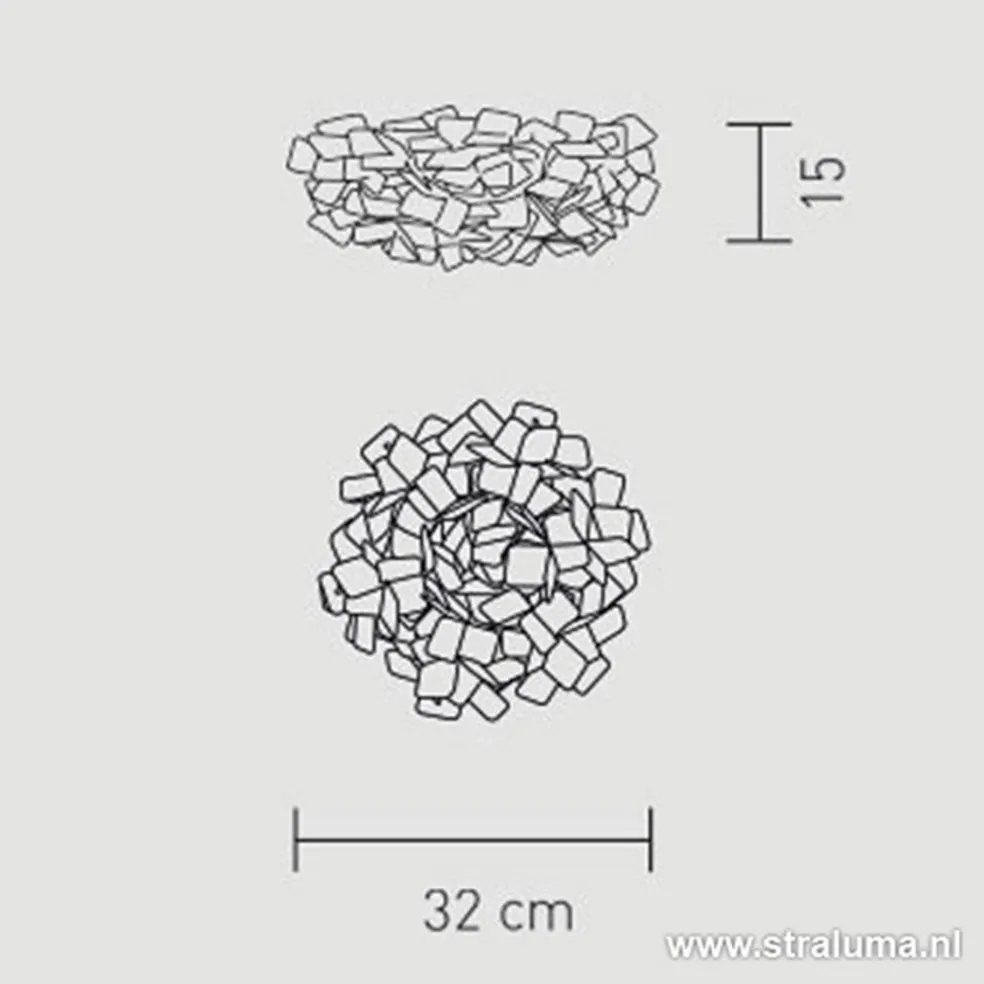 Plafondlamp Clizia 32cm fumé