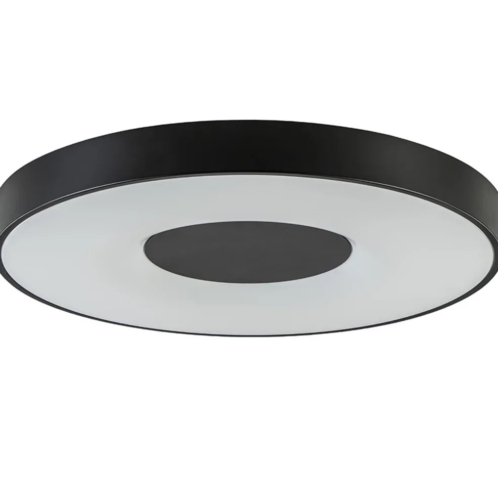 Plafondlamp Coin 65 zwart + remote