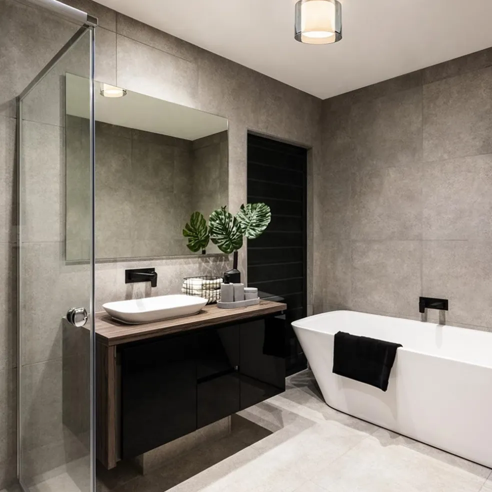 Plafondlamp Ice 23cm zwart/smoke IP44