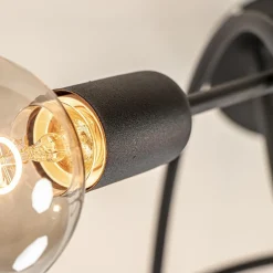 Plafondlamp Krul 3L zwart ex. e27 lb.