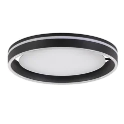 Plafondlamp Led Cirkel zwart/wit