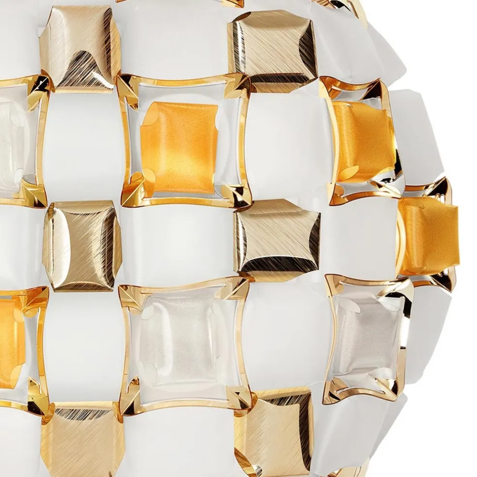 Plafondlamp Mida amber 67cm