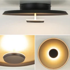 Plafondlamp Oro 35cm zwart/matgoud