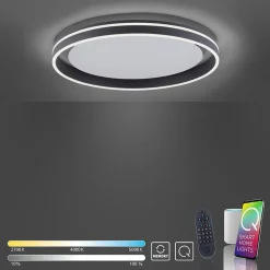 Plafondlamp Q-Vito 59 zwart smart+remote