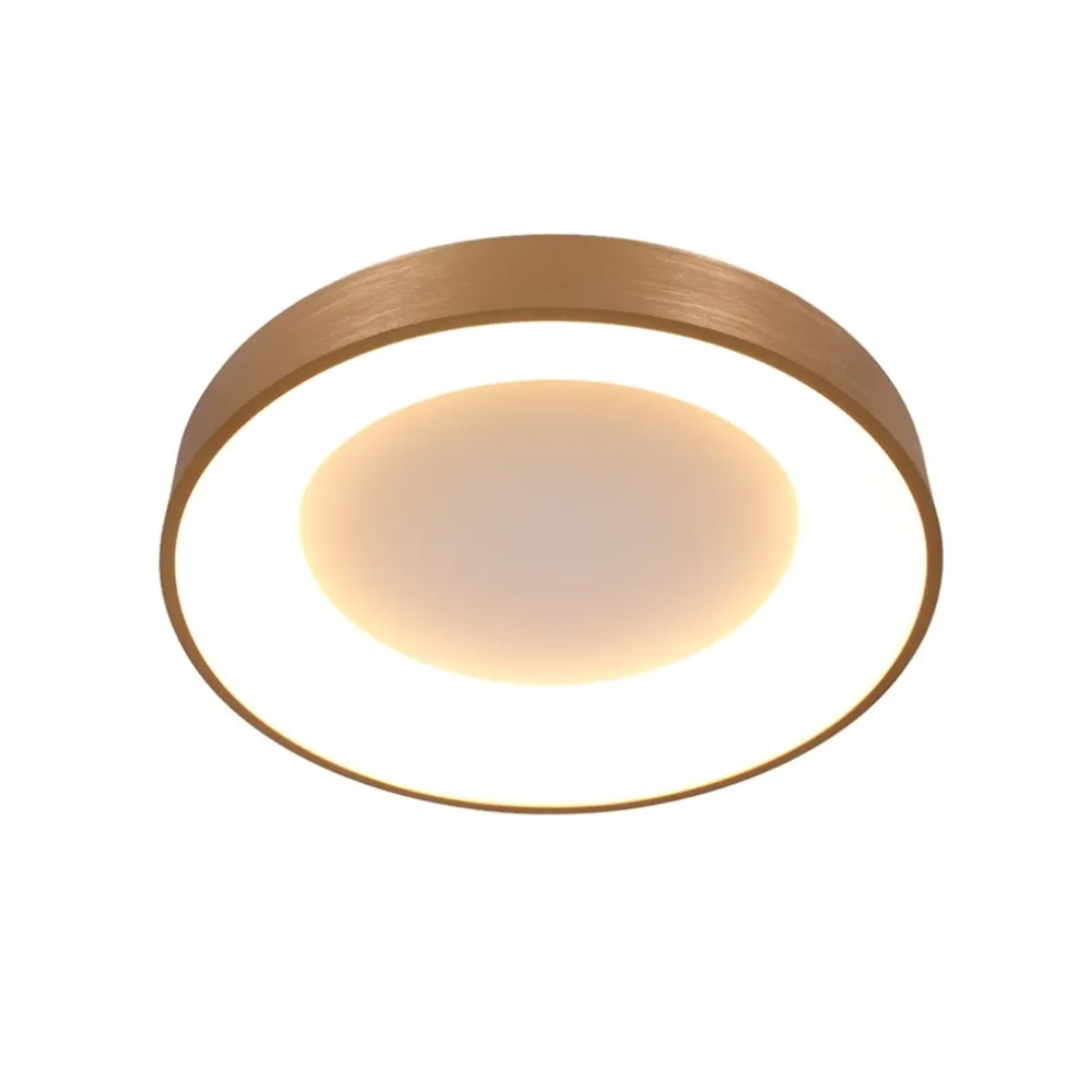 Plafondlamp Ringlede 38cm matgoud