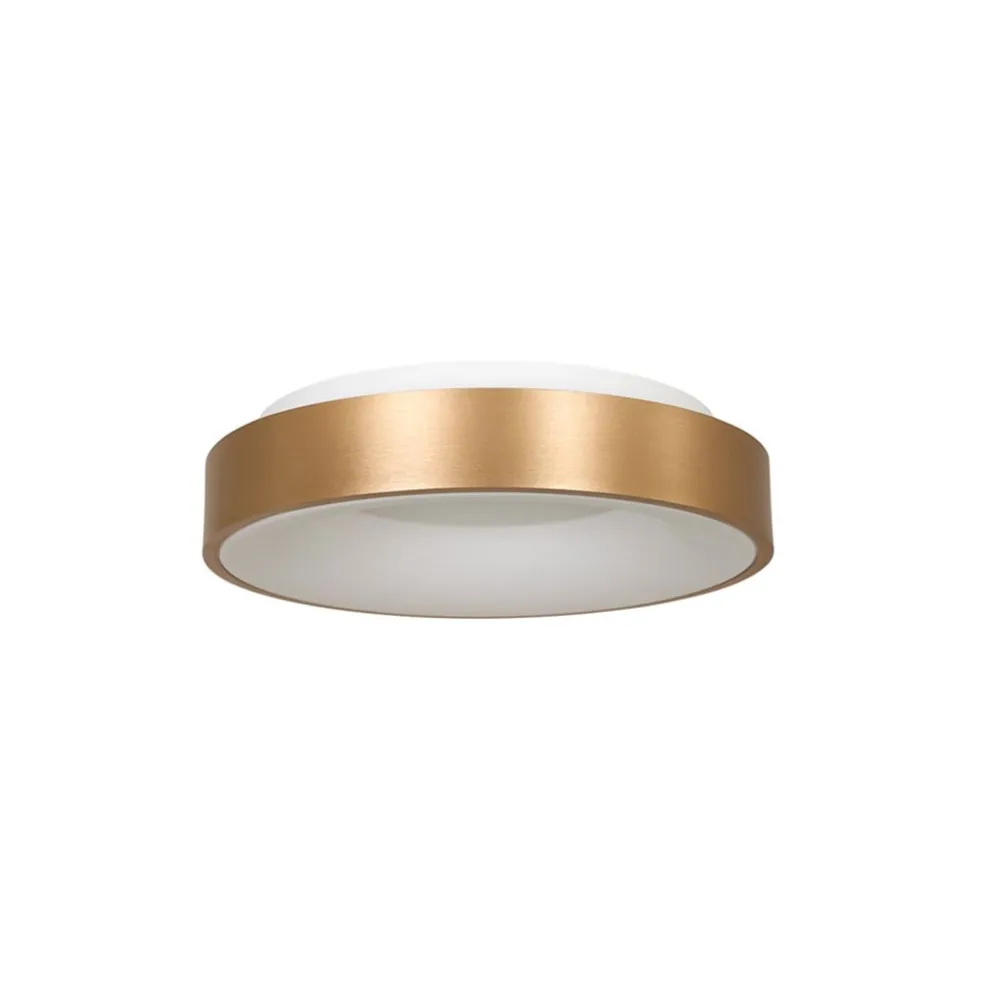 Plafondlamp Ringlede 30cm matgoud