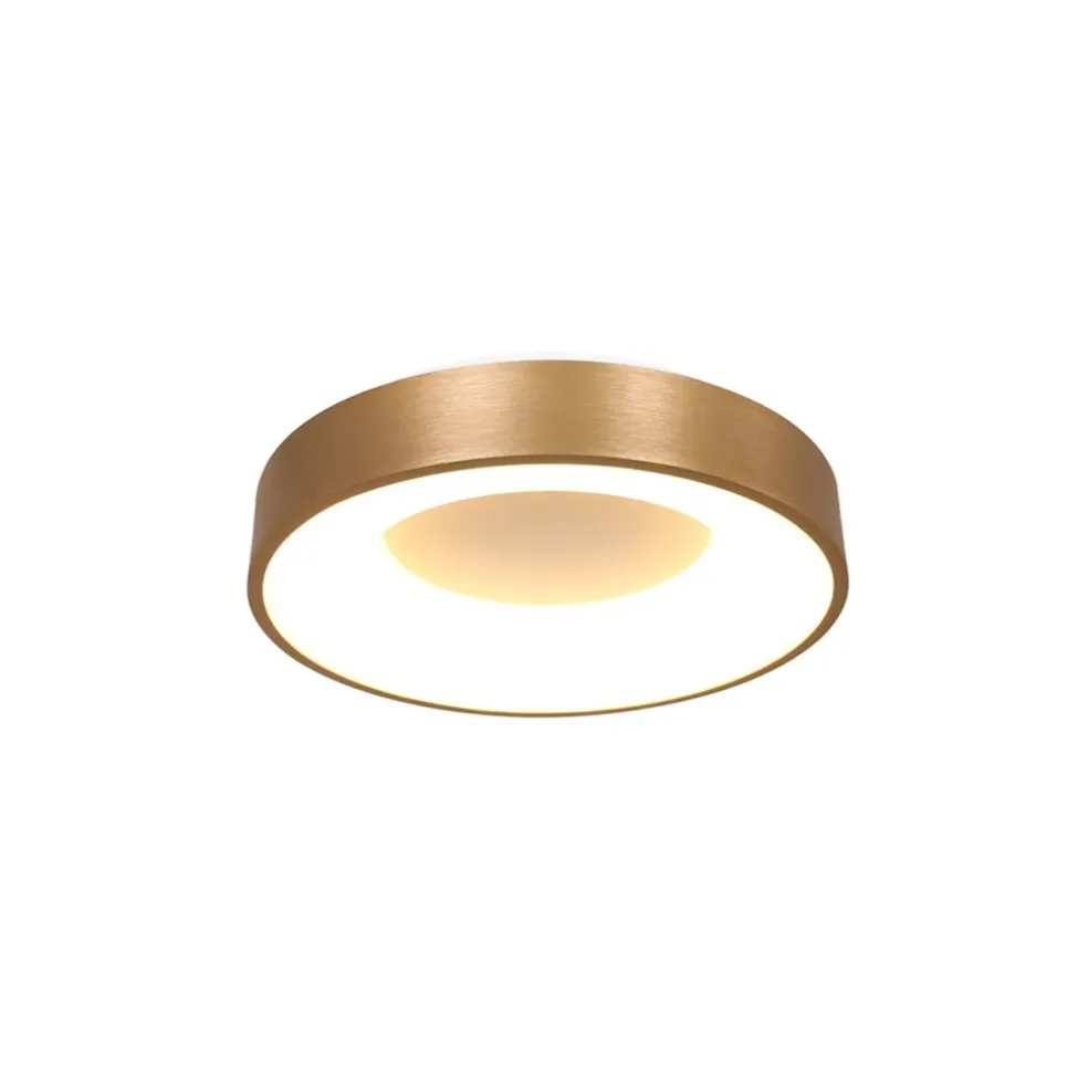 Plafondlamp Ringlede 30cm matgoud