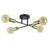 Plafondlamp Sticks 4L zwart/goud