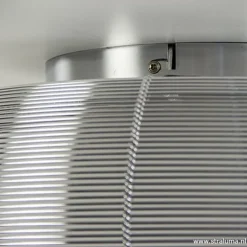 Plafondlamp-plafonnière glas en chroom