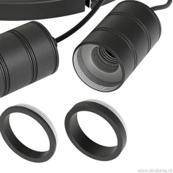 Plafondplaat 3-l rond 40cm zwart excl.lb