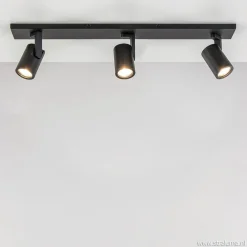 Plafondspot balk 3-lichts zwart ex.gu10