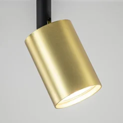 Plafondspot Bounce enkel rond zwart/goud