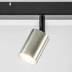 Plafondspot Bounce 6L balk zwart/rvs