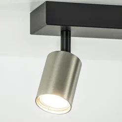 Plafondspot Bounce 2L zwart/rvs