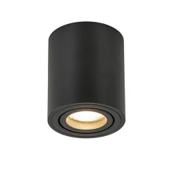 Plafondspot cilinder zwart verstelbaar gu10