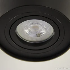 *Plafondspot cilinder zwart verstelbaar