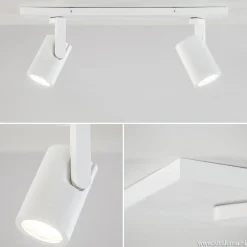 Plafondspot Halo 2L op balk wit